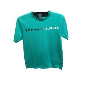 Boys Teal  Tommy Hilfiger T-Shirt Size M 12/14